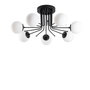 Opviq Daisy-147-AV Lámpara de araña industrial escandinava negra